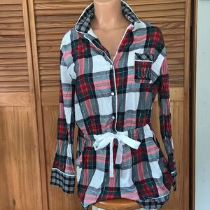 Victoria’s Secret plaid flannel romper size large. 3/4 sleeve super cute comfy.